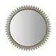 Mercana Cog Mirror 44" Round Gray Wood Frame Mirror
