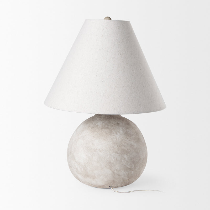 Mercana Mehdi Cream Ceramic Table Lamp