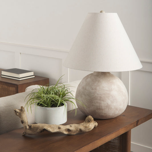 Mercana Mehdi Cream Ceramic Table Lamp