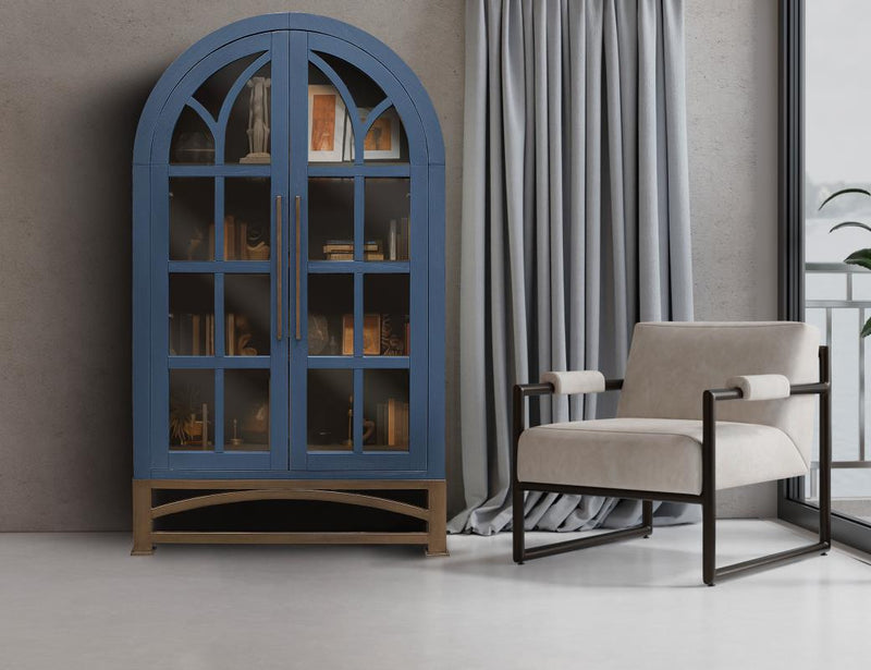 IFD Obsidian Glass Door Cabinet