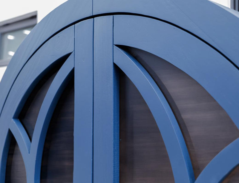 IFD Obsidian Glass Door Cabinet