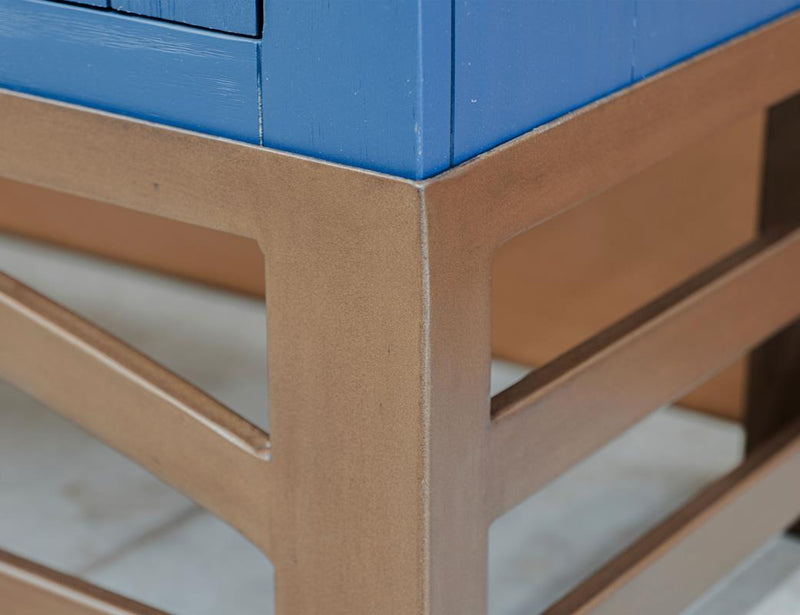 IFD Obsidian Glass Door Cabinet