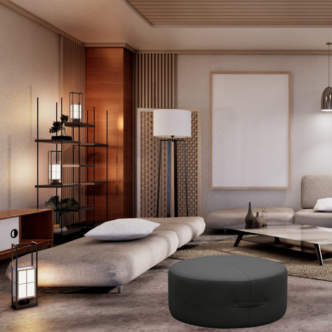 HTL Kiko Leather Ottoman