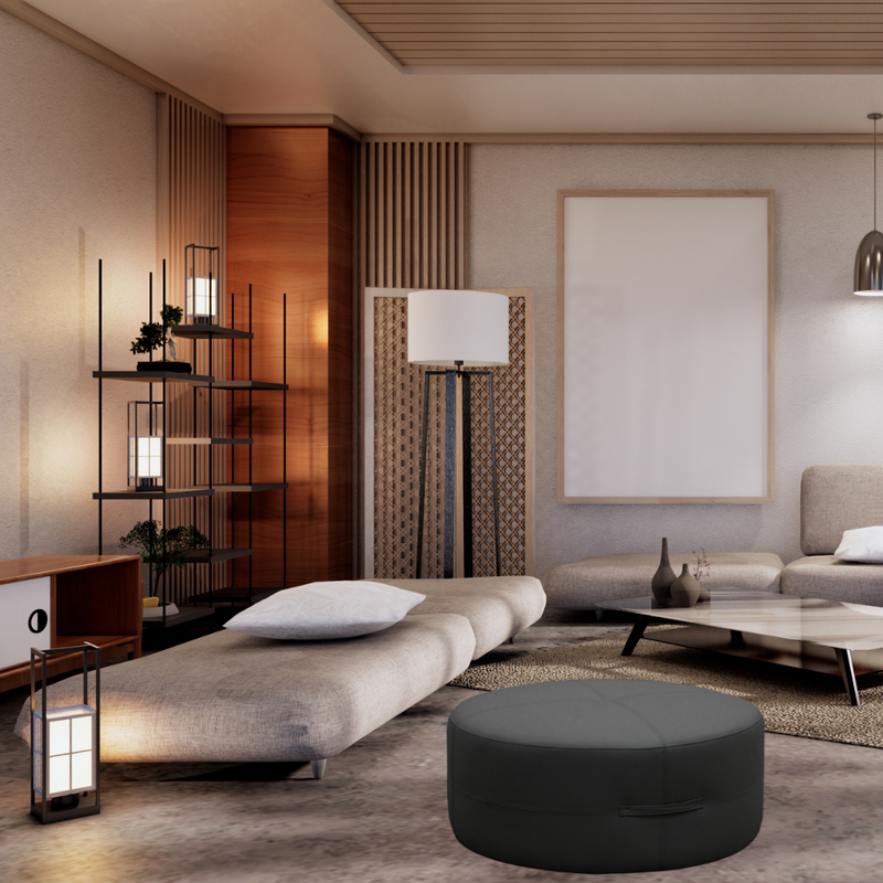 HTL Kiko Leather Ottoman