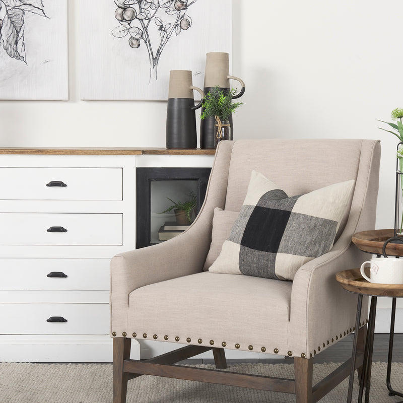 Mercana Garand Large 18.8H Two-Toned Black/Natural Ceramic Jug