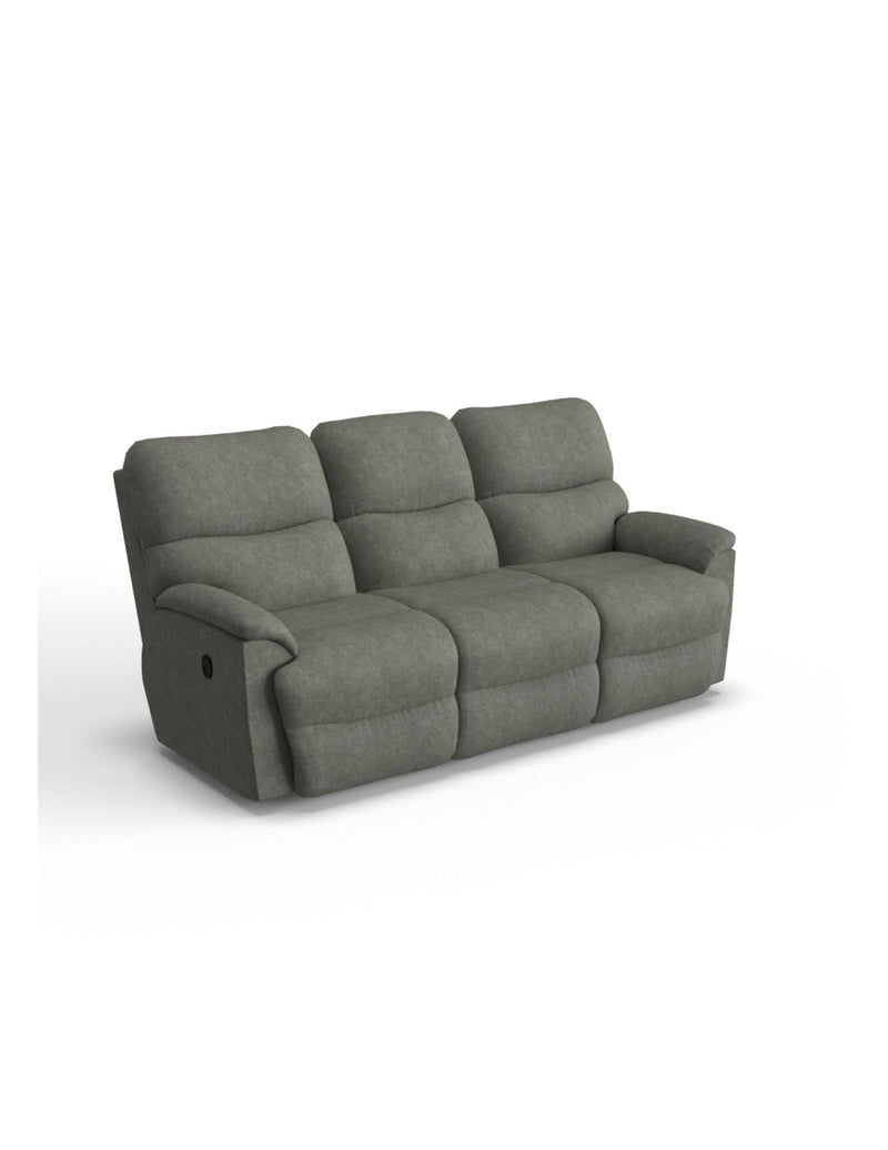 LAZBOY Trouper Reclining Sofa w/ Drop Down Console / Charcoal