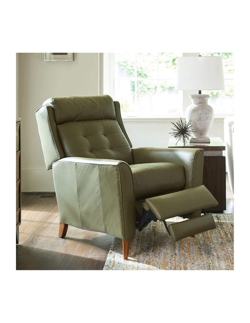 LAZBOY Brentwood Leather High Leg Recliner / Blue