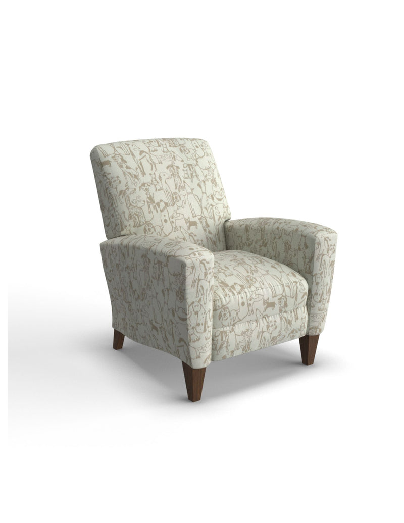 LA-Z-BOY SCARLETT High Leg Recliner / Taupe Dog Print