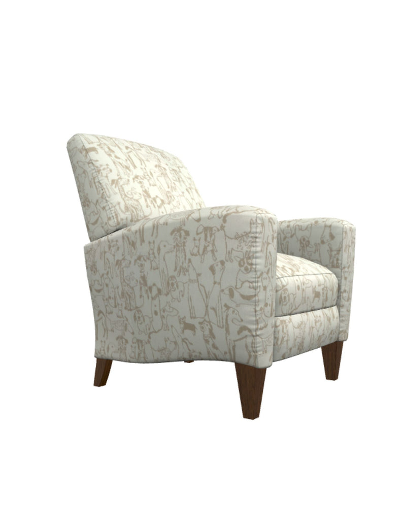 LA-Z-BOY SCARLETT High Leg Recliner / Taupe Dog Print