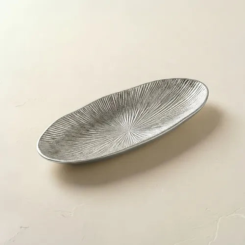 Aluminum 12" Silver boat bowl
