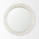 Mercana Sundance Cog 35.5" Round Whitewashed Wood Frame Mirror
