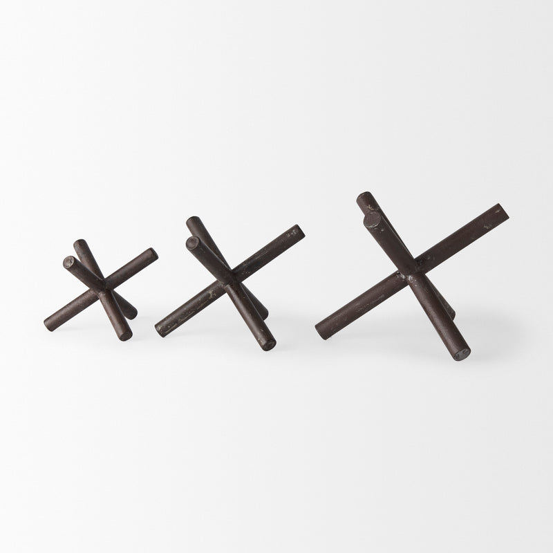 Mercana Astericks II (Medium) 8L x 7W Brown Metal Decor Object