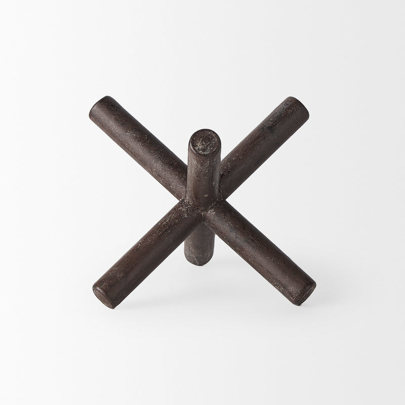 Mercana Astericks III (Small) 6L x 6W Brown Metal Decor Object