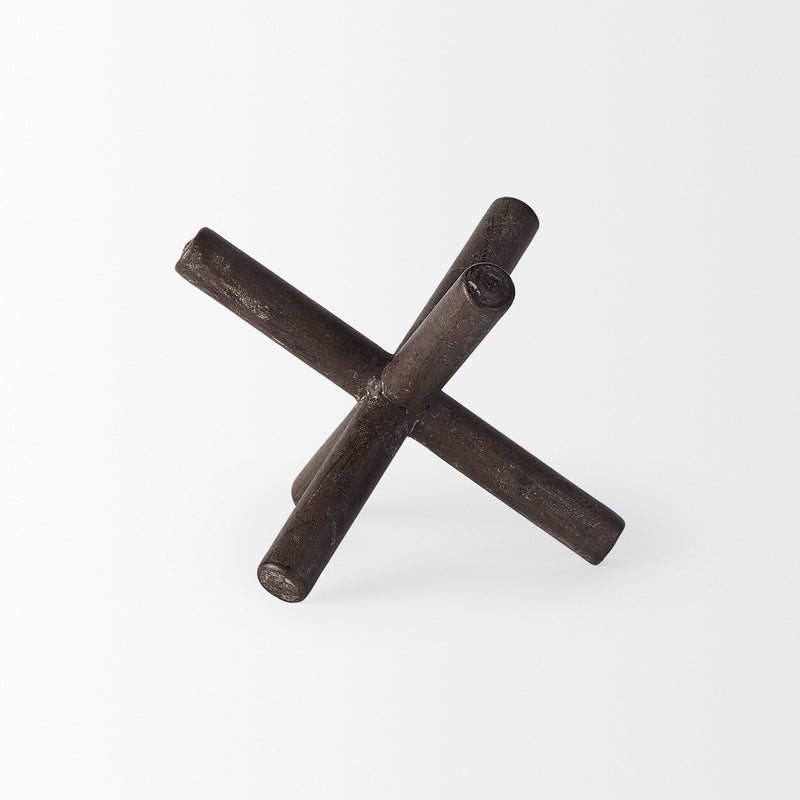 Mercana Astericks III (Small) 6L x 6W Brown Metal Decor Object