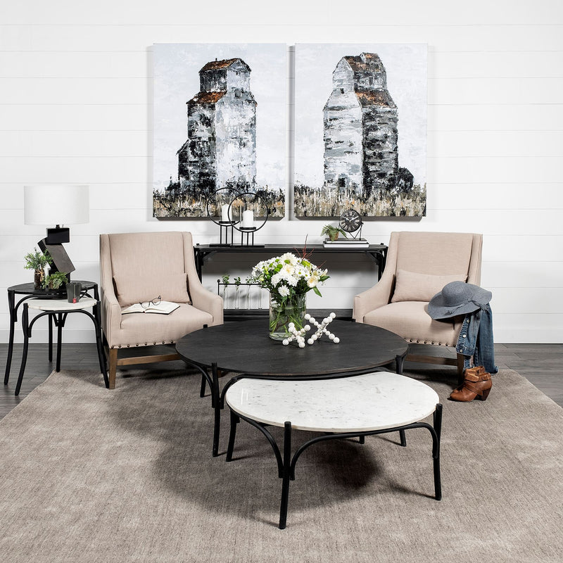 Mercana Saturn I Small Black Metal Table Candle Holder