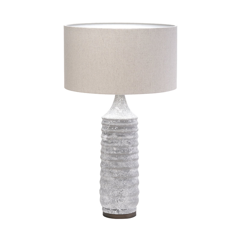 Mercana Harlan (30.5"H) Beige-Toned Fabric Shade Gray Concrete Base Table Lamp
