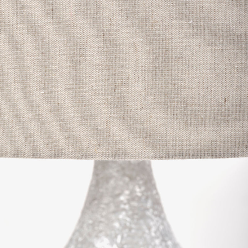 Mercana Harlan (30.5"H) Beige-Toned Fabric Shade Gray Concrete Base Table Lamp