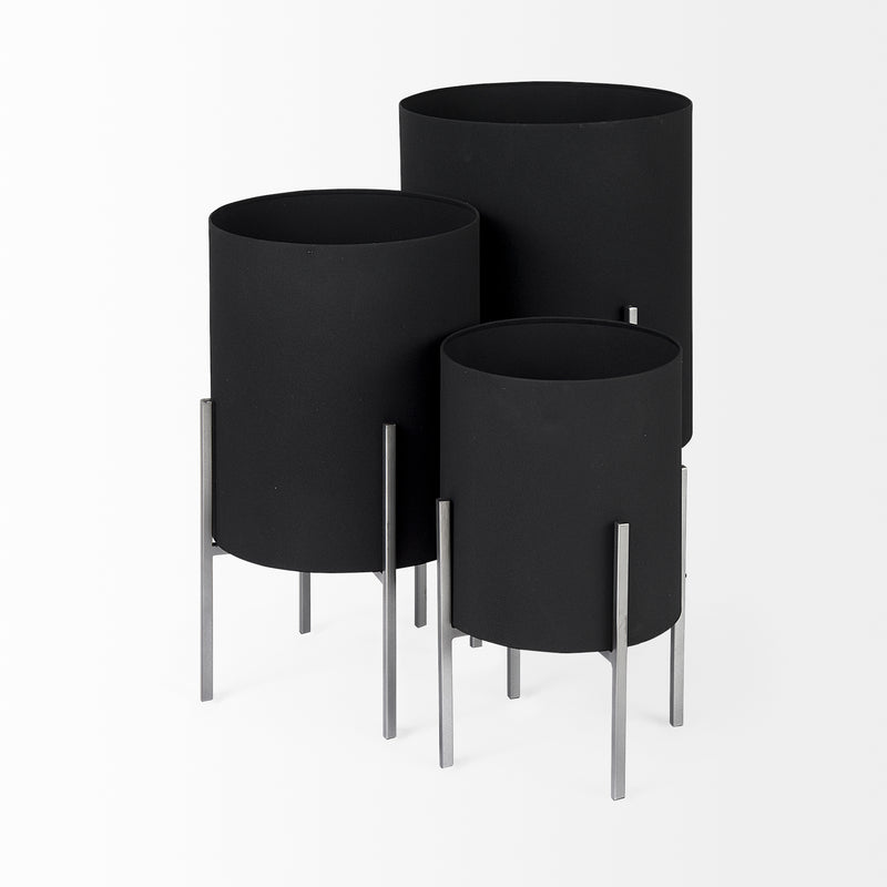 Plant Stands    (Set of 3)  Black