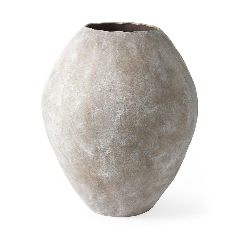 Mercana Gobi 20L x 23H Small Tan Ceramic Oval Vase