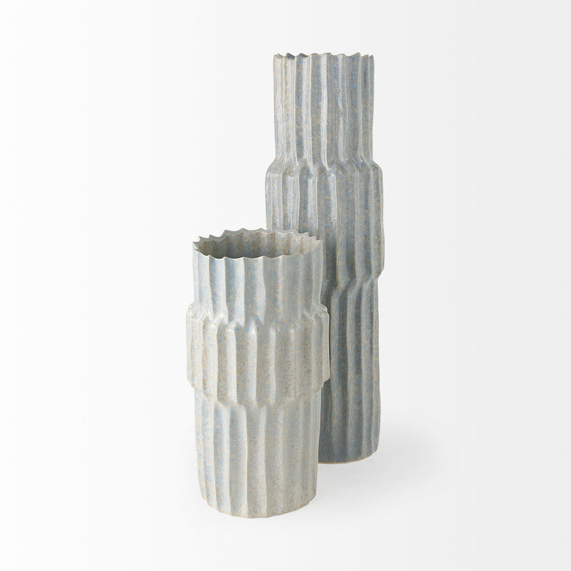 Mercana Cardon 23.0H Gray Ceramic Vase
