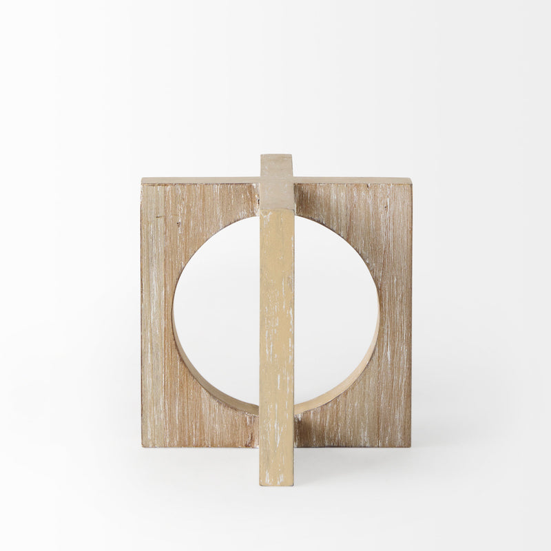 Mercana Cambie 5.7L x 5.7W x 5.7H Light Brown Wood Small Decorative Object