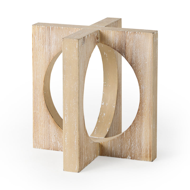 Mercana Cambie 7.9L x 7.9W x 11.8H Light Brown Wood Large Decorative Object