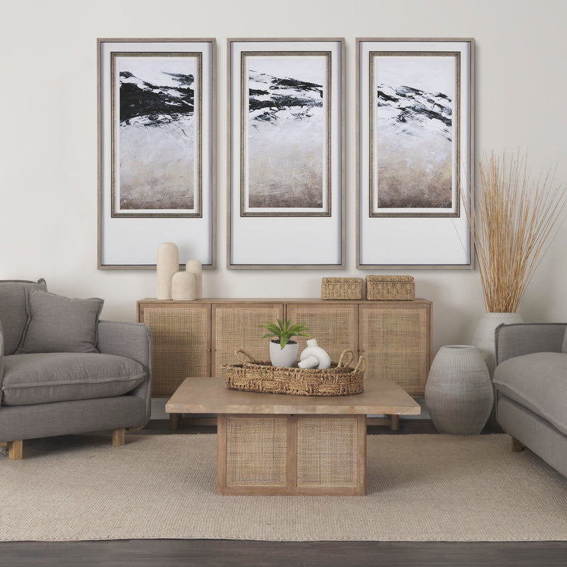 Mercana Grier 72.0L x 18.0W x 31.0H Light Brown Solid Wood W/Cane Sideboard