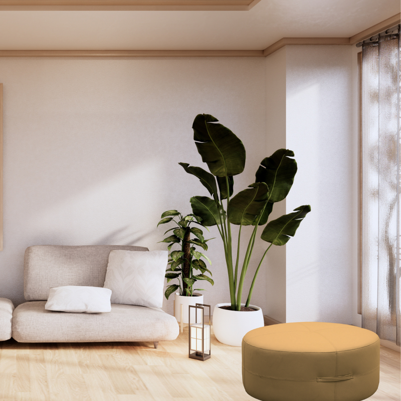 HTL Kiko Leather Ottoman