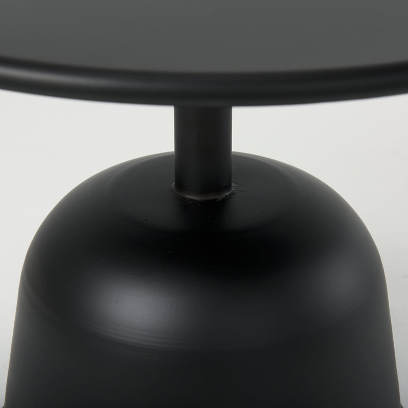 Mercana Talulla 19.7L x 19.7W x 14.8H Metal Matte Black Accent Table