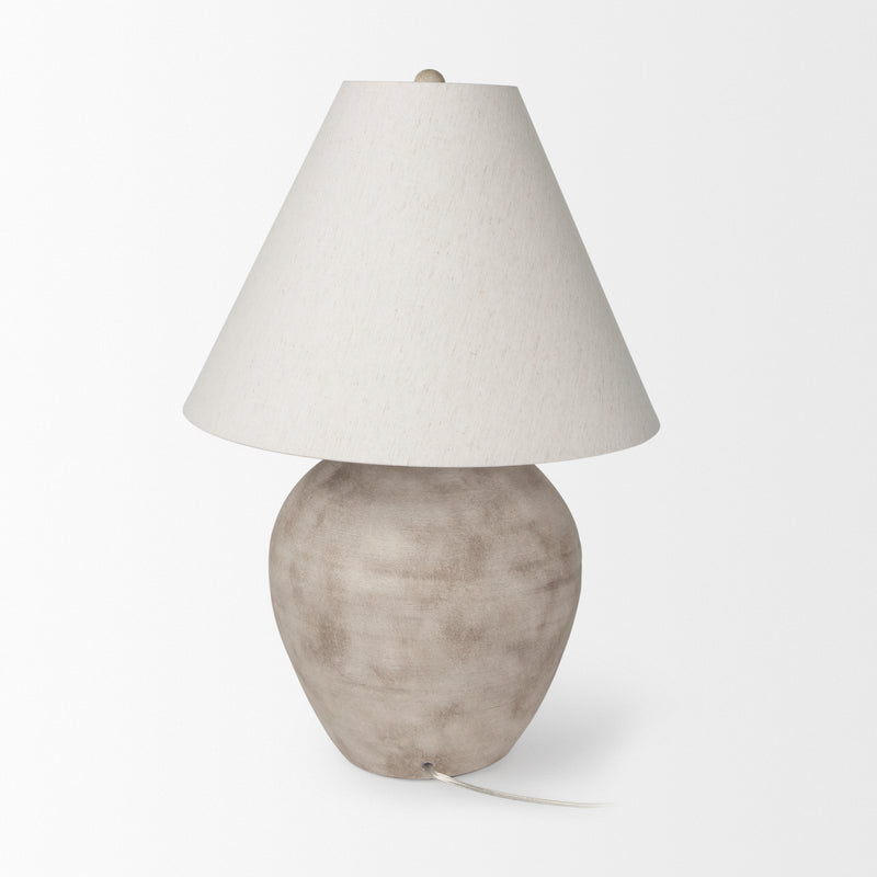 Mercana Marvin Taupe Ceramic Table Lamp