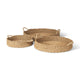 Mercana Ulana Set of 3 Round Nesting Seagrass Trays w/ Loop Handles