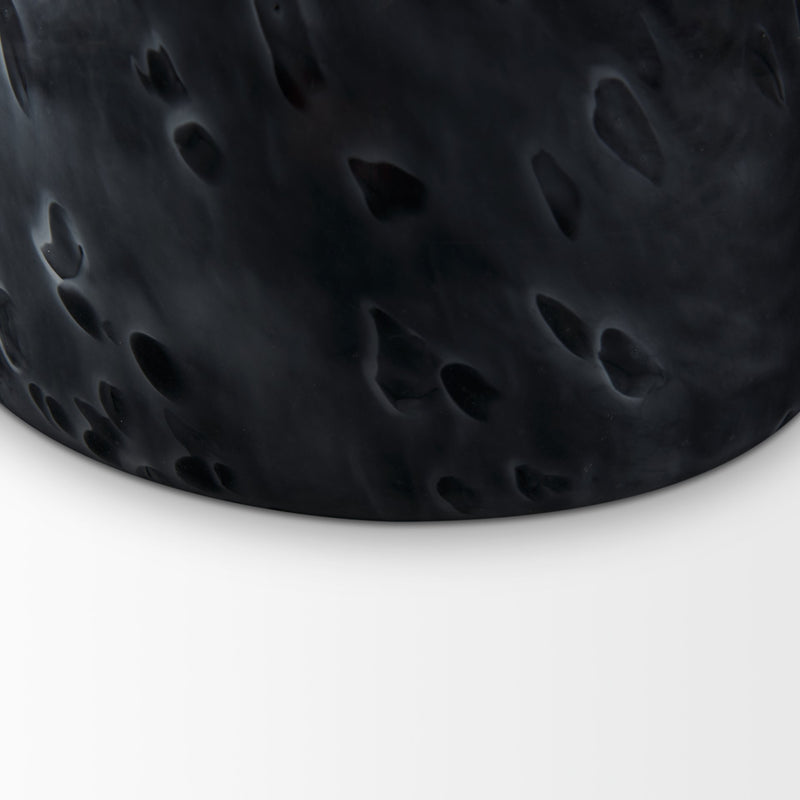 Mercana Masai Small Black Mottled Glass Vase