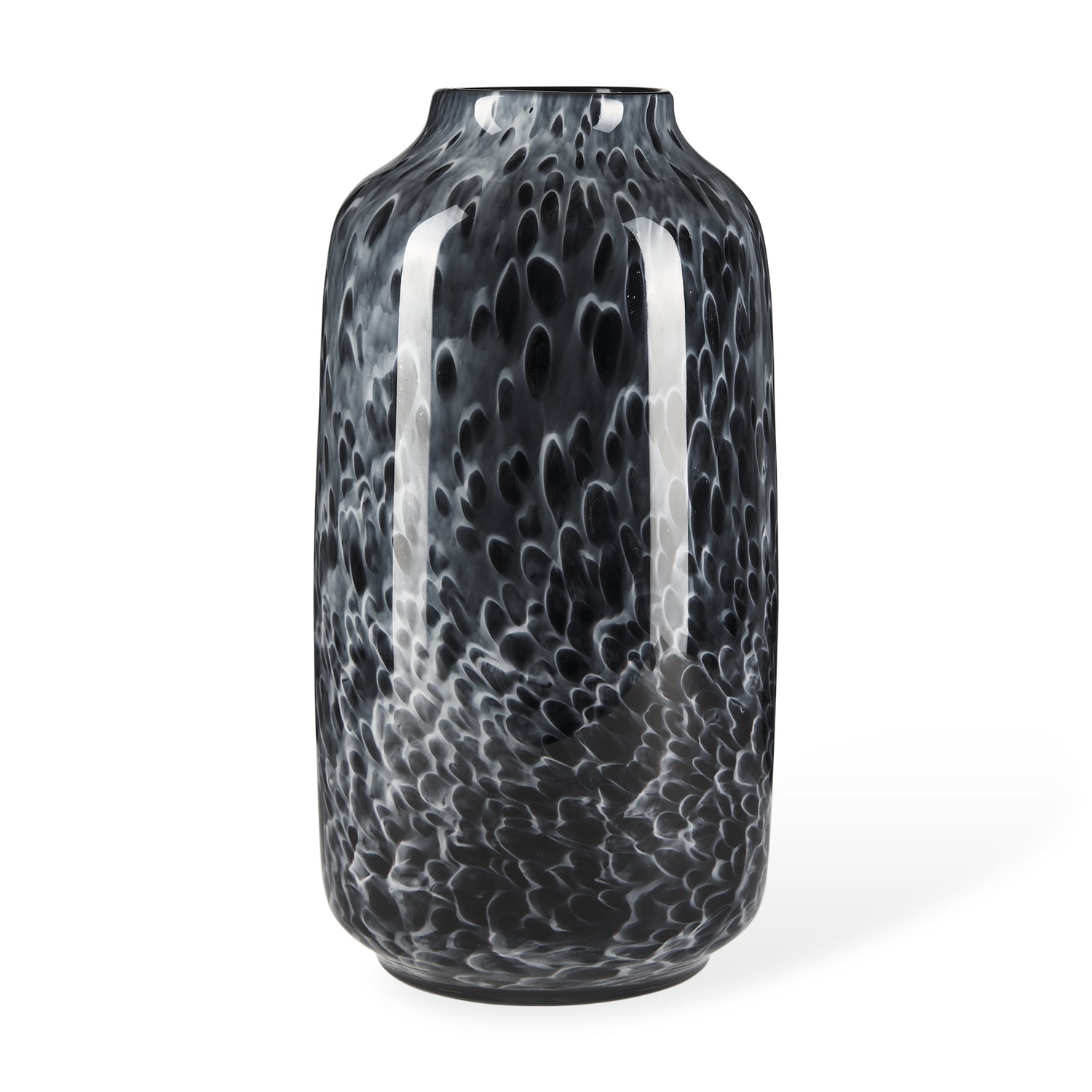 Mercana Masai Large Black Mottled Glass Vase