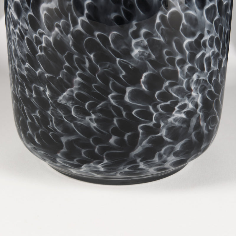 Mercana Masai Large Black Mottled Glass Vase