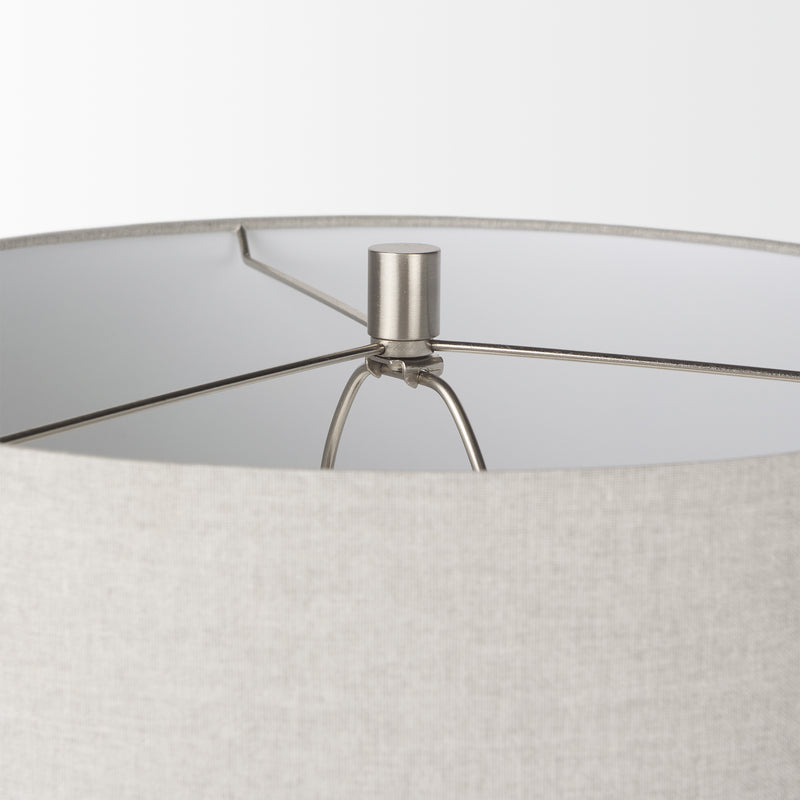 Mercana Piven Cream Textured Ceramic Table Lamp