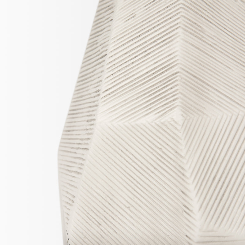 Mercana Piven Cream Textured Ceramic Table Lamp