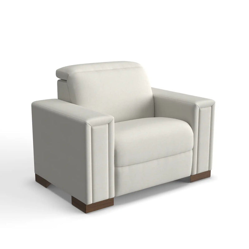 LAZBOY Armitage Leather Reclining Chair and a Half / Greystone