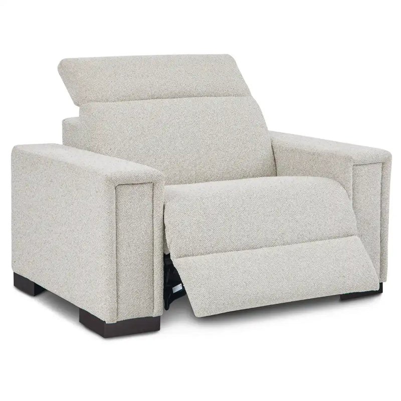 LAZBOY Armitage Leather Reclining Chair and a Half / Greystone