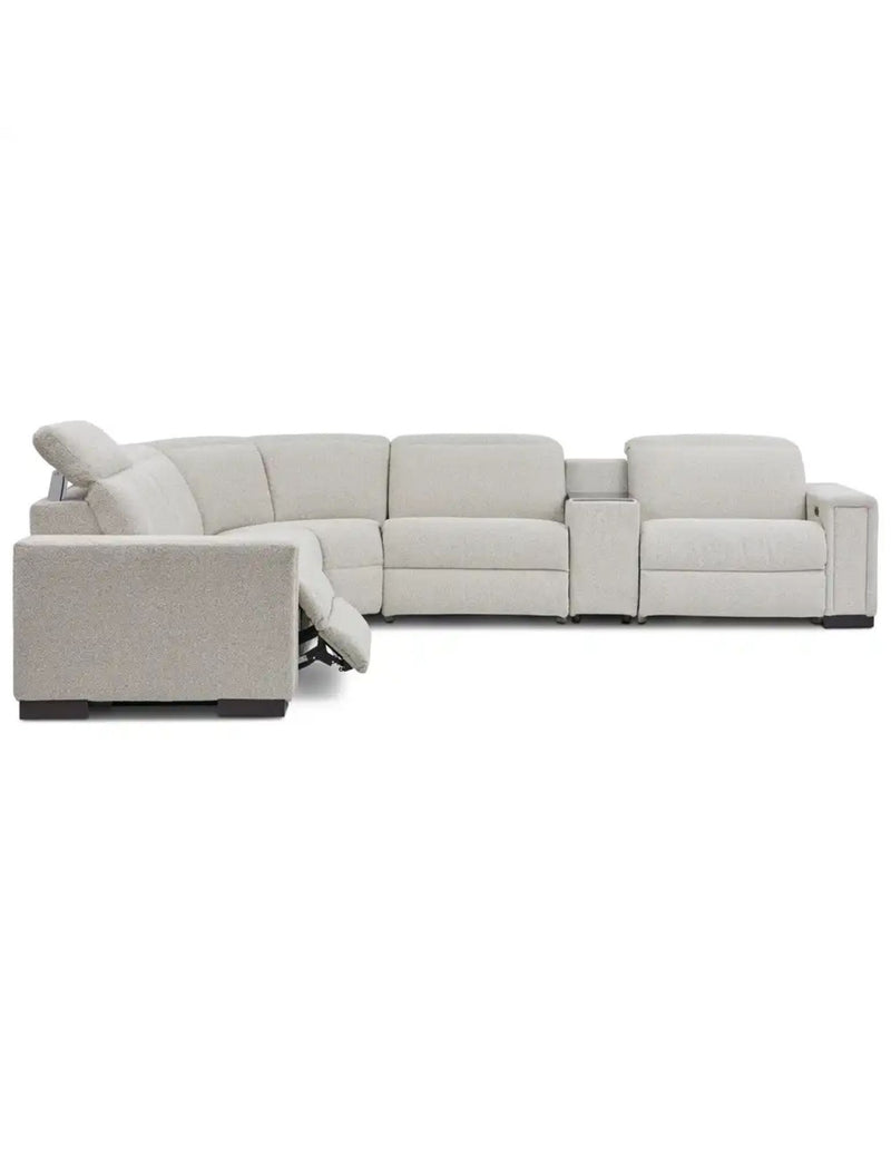 LAZBOY Armitage Leather 3-Piece Sectional / Ivory