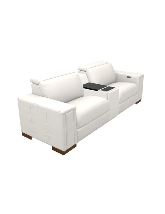 LAZBOY Armitage Leather 3-Piece Sectional / Ivory