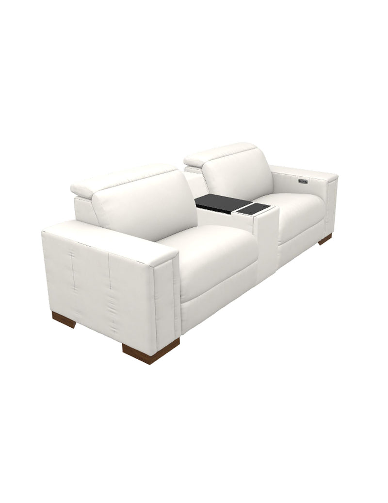 LAZBOY Armitage Leather 3-Piece Sectional / Ivory
