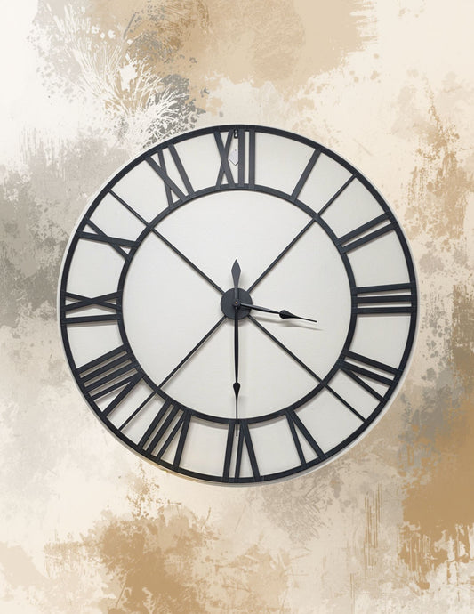 Splash Large Iron Farmhouse Clock