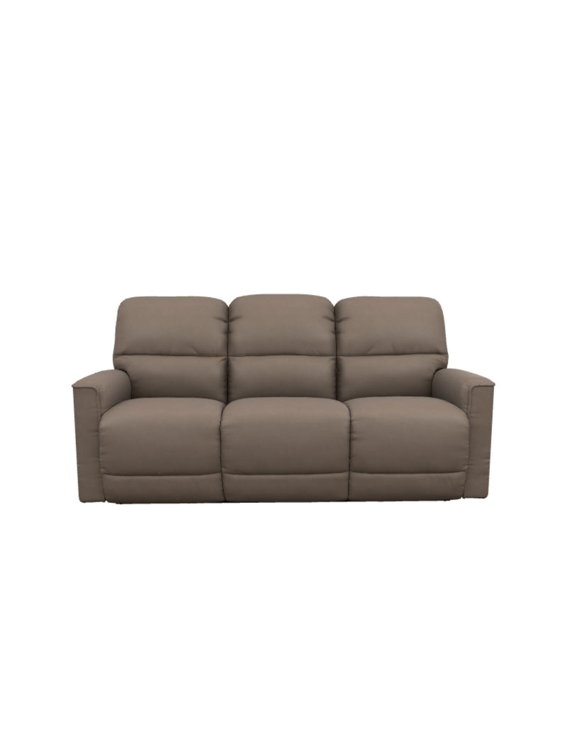 LAZBOY Cade Leather Reclining Sofa / Stone