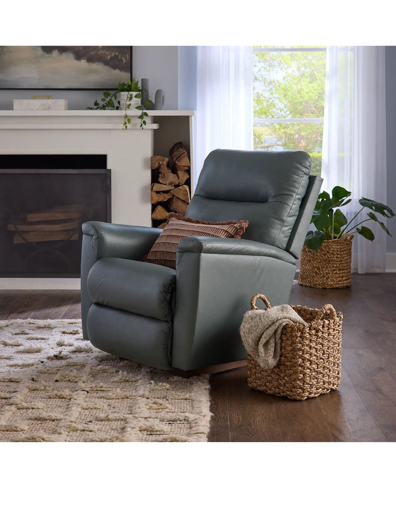 LAZBOY Norton Power Rocking Recliner / Blue Grey