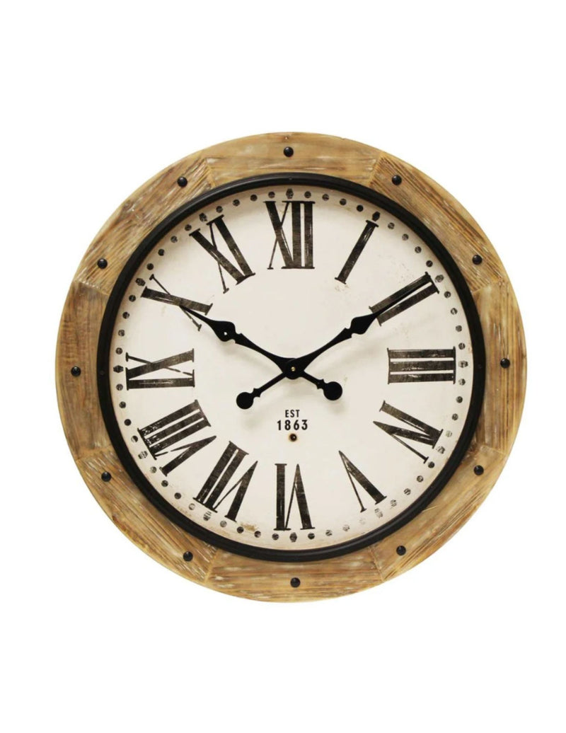 Rustic 29" Wall Clock