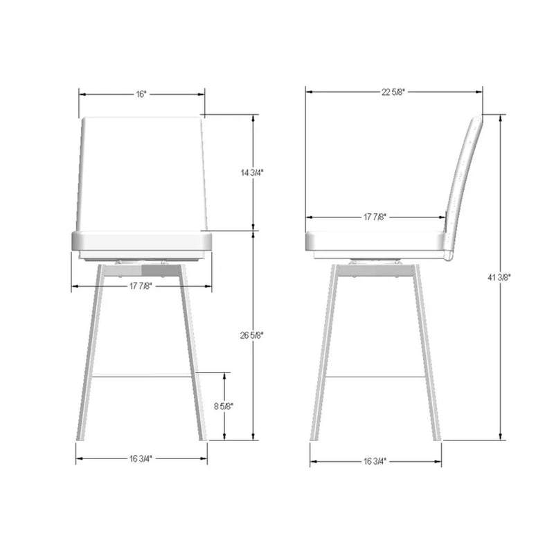 Amisco Dorian Swivel Stool