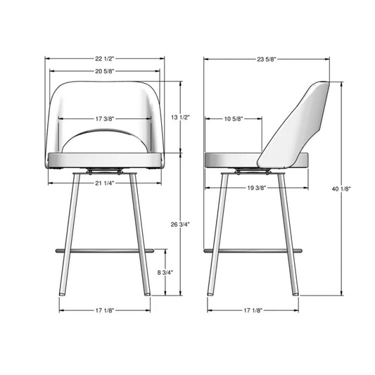 Amisco Scarlett Swivel Stool