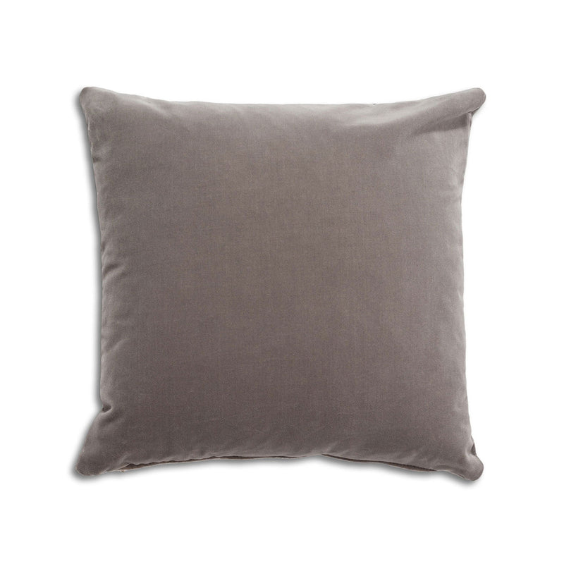 Style in Form Breathe 18" Square Feather Cushion - Quiet Grey Velvet.