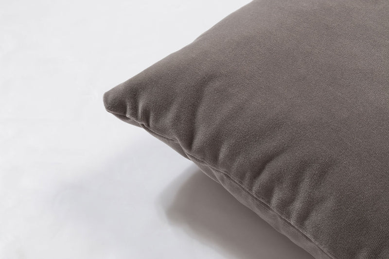 Style in Form Breathe 18" Square Feather Cushion - Quiet Grey Velvet.