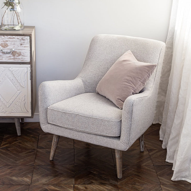 Style in Form Breathe 18" Square Feather Cushion - Oyster Velvet.